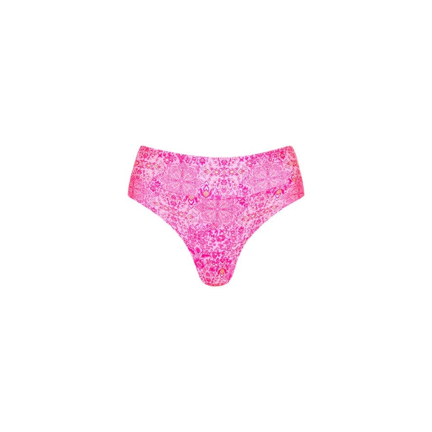 kulani HIGH WAIST CHEEKY BIKINI BOTTOM - ROSE QUARTZ