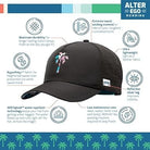 Alter Ego Hat COASTER SPLASH BLACK TEAL PINK CAMO PALM