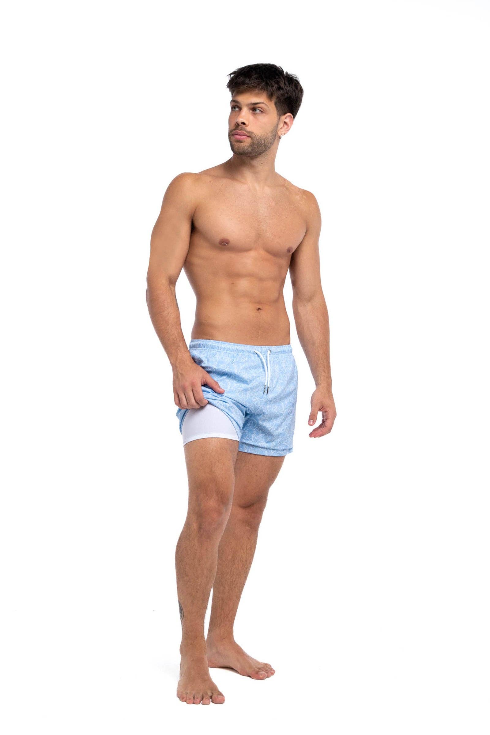 Bermie's Swim Trunks Ocean Motion - 6" w/ liner